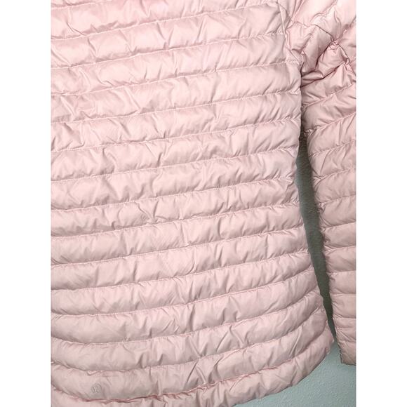 Lululemon Pack It Down Pink Puffer Hooded Jacket with Bag - Picture 13 of 16